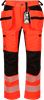 Hi-vis mens stretch trousers, class 2 1 Red Fluorine/Black Wenaas  Miniature