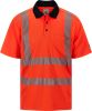 Piqué T-shirt med høj synlighed 1 Fluoriserende Rød/Svart Wenaas  Miniature
