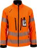 Hi-vis mens stretch jacket, class 3 2 Fluor Orange/Black Wenaas  Miniature