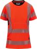 Hi-vis womens T-shirt 1 Red Fluorine/Black Wenaas  Miniature