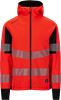 Hi-vis hooded jacket 1 Red Fluorine/Black Wenaas  Miniature