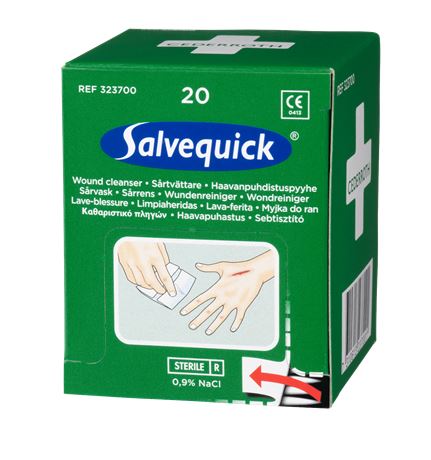 Sårrenseservietter – Salvequick – 20-pak 1 Wenaas